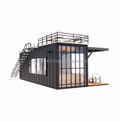 fenêtres en alliage d'aluminium préfabriquées Expédition Mobile Café Container Bar Shops pour une mise en page personnalisable