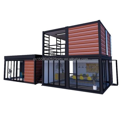 Tubes carrés en acier galvanisé 40 pieds 20 pieds Chambre de luxe Grand studio en verre Maison mobile pour vivre dans un design personnalisé