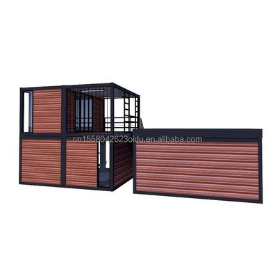 Tubes carrés en acier galvanisé 40 pieds 20 pieds Chambre de luxe Grand studio en verre Maison mobile pour vivre dans un design personnalisé