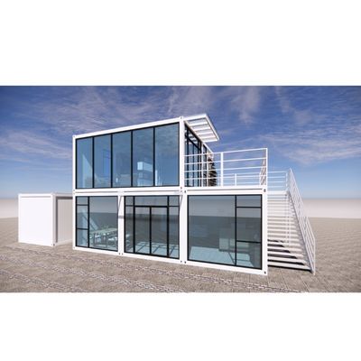 Design moderne Luxe préfabriqué Container plat Container d'hôtel Cuisines avec 50/75/100mm ondes panneaux sandwich Murs