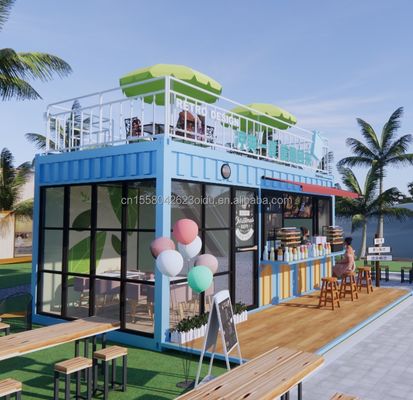Hôtel design moderne 20ft ou 40ft conteneur préfabriqué Café et bar pour l'hôtel