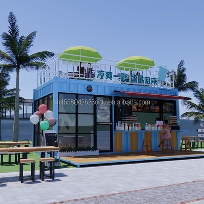 Hôtel design moderne 20ft ou 40ft conteneur préfabriqué Café et bar pour l'hôtel