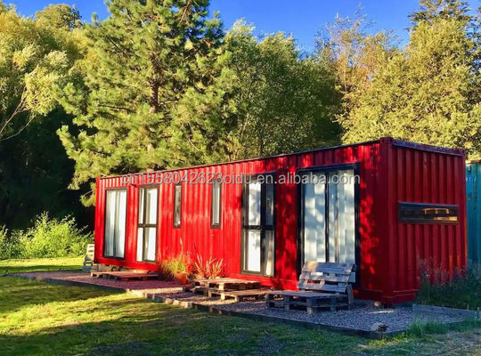 40 pieds 20 pieds moderne hôtel de luxe jardin mobile petite maison avec installation rapide et 50/75/100 mm ondes panneau sandwich mur