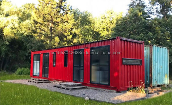 40 pieds 20 pieds moderne hôtel de luxe jardin mobile petite maison avec installation rapide et 50/75/100 mm ondes panneau sandwich mur
