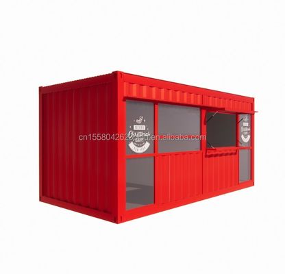 Stand de kiosque de magasin de proximité dans un conteneur à emballage plat pour un restaurant de restauration rapide et un café