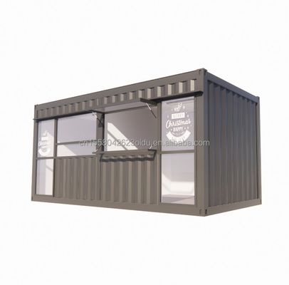 Stand de kiosque de magasin de proximité dans un conteneur à emballage plat pour un restaurant de restauration rapide et un café
