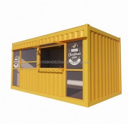Stand de kiosque de magasin de proximité dans un conteneur à emballage plat pour un restaurant de restauration rapide et un café