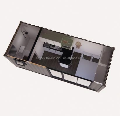 Maison de conteneurs pliables amovibles et extensibles avec fenêtres en alliage d'aluminium