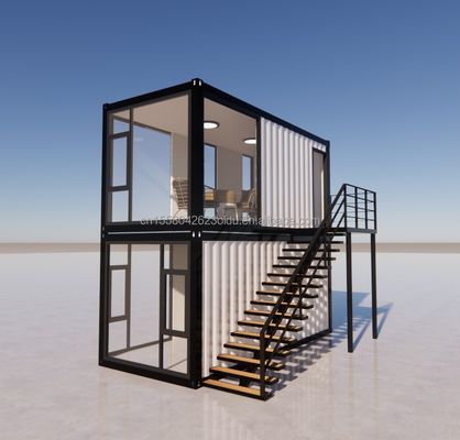 Immeuble de bureaux maison de conteneurs pliable amovible préfabriquée pour le logement et le bureau