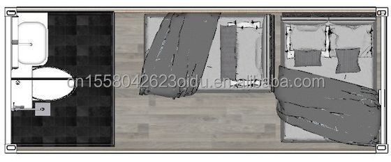 Immeuble de bureaux maison de conteneurs pliable amovible préfabriquée pour le logement et le bureau