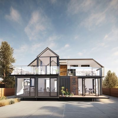 Maison de conteneurs en acier galvanisé de 40 pieds maison mobile préfabriquée avec 3 chambres à coucher