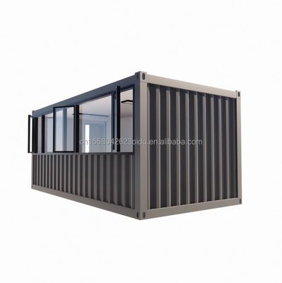20 pieds ou 40 pieds Mini Pop Up Shop Container Maison Restaurant Boutique de nourriture de rue Kiosque Container avec Alloy Aluminium fenêtres