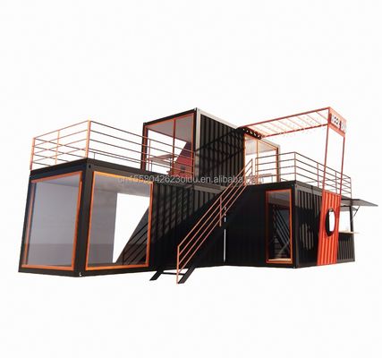 Construction en acier cabine préfabriquée maison de conteneurs de luxe avec un cadre en acier galvanisé 180g