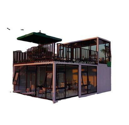 Cadre de pliage en acier galvanisé Container d'expédition mobile Boutiques de bar Container de bar Café mobile Contient maison préfabriquée