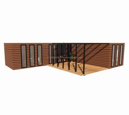 Des maisons en acier préfabriquées combinées avec des options de 20 pieds ou 40 pieds et des maisons de conteneurs