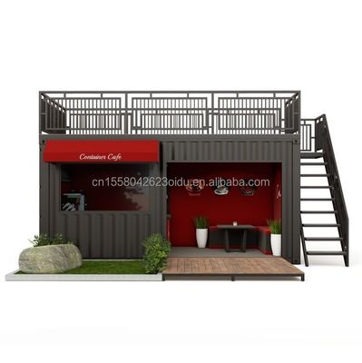 Container de luxe Bar 20FT Container Café et restaurant avec pliage en acier galvanisé 180g