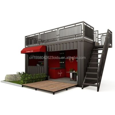 Container de luxe Bar 20FT Container Café et restaurant avec pliage en acier galvanisé 180g