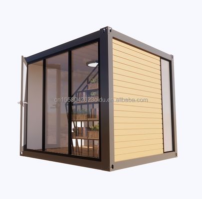 Maison de conteneurs abordable avec 50/75/100 mm panneau sandwich ondulé mur et fenêtres en alliage d'aluminium