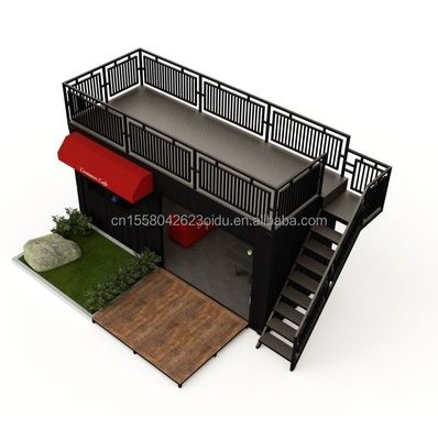 Container de luxe Bar 20FT Container Café et restaurant avec pliage en acier galvanisé 180g