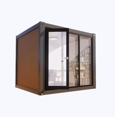 Maison de conteneurs abordable avec 50/75/100 mm panneau sandwich ondulé mur et fenêtres en alliage d'aluminium