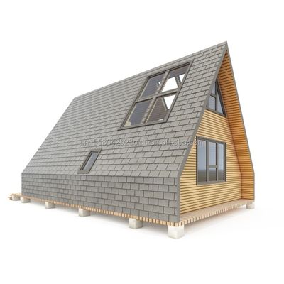 EU salle de bains salle de séjour conteneur triangulaire en bois avec porte sandwich panneau et structure de tubes carrés en acier galvanisé