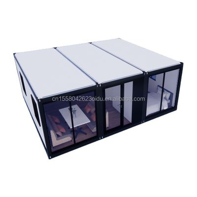 Container maisons à prix abordable Structure en acier maisons préfabriquées avec 50/75/100mm ondes panneaux sandwich murs