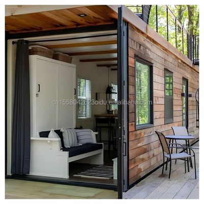 Maison préfabriquée en bois de 20 pieds cadre en acier maison minuscule pour la forêt conteneur résidentiel maison préfabriquée mobile vente