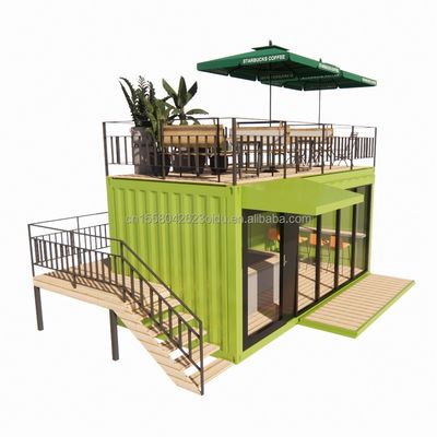 Salle de bains 20 pieds Kiosque portable Modifié Prefab Modulaire Café Boutique d'expédition Bar de conteneur Mini maison dans un style de design moderne