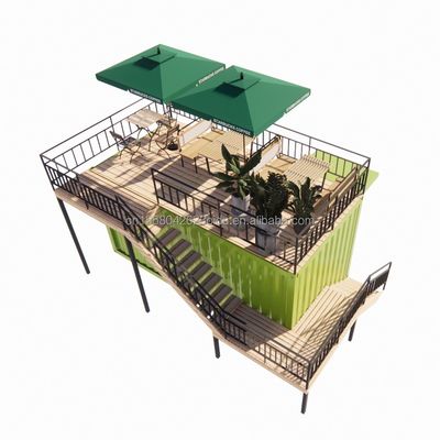 Salle de bains 20 pieds Kiosque portable Modifié Prefab Modulaire Café Boutique d'expédition Bar de conteneur Mini maison dans un style de design moderne