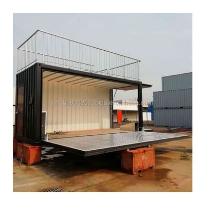 Salle de bains Petite maison de 2 étages Container maison avec des maisons modulaires préfabriquées et fenêtres en alliage d'aluminium