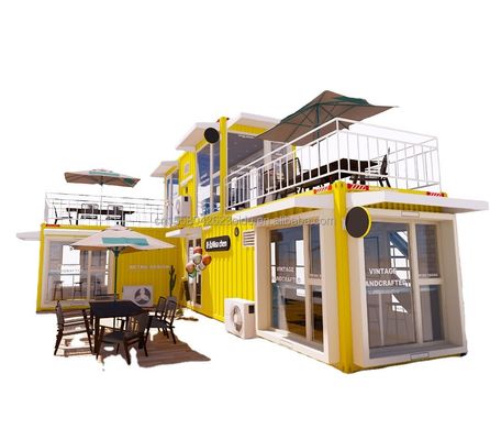 Containers à structure en acier pliable pour bars et cafés