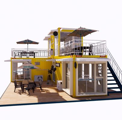 Containers à structure en acier pliable pour bars et cafés