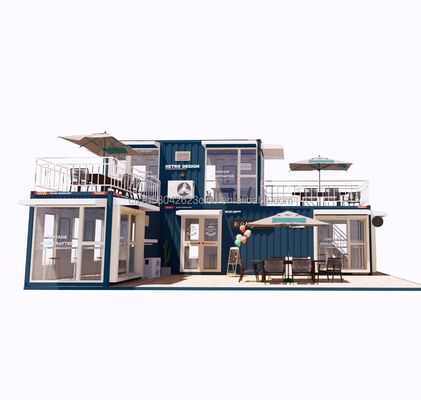 Containers à structure en acier pliable pour bars et cafés