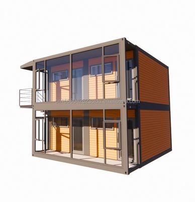 Hôtel de luxe de 2 étages maison de conteneur extensible avec couleur personnalisée et personnalisation personnalisée