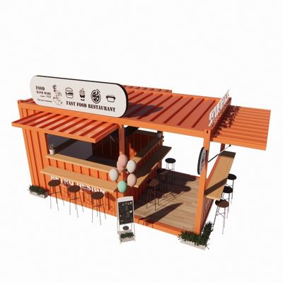 fenêtres en alliage d'aluminium Container de 20 pieds populaire Café Container maison pour restaurant
