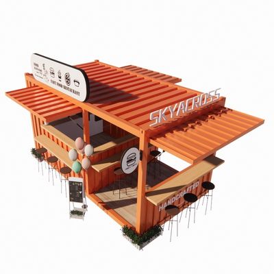 fenêtres en alliage d'aluminium Container de 20 pieds populaire Café Container maison pour restaurant