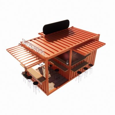 fenêtres en alliage d'aluminium Container de 20 pieds populaire Café Container maison pour restaurant