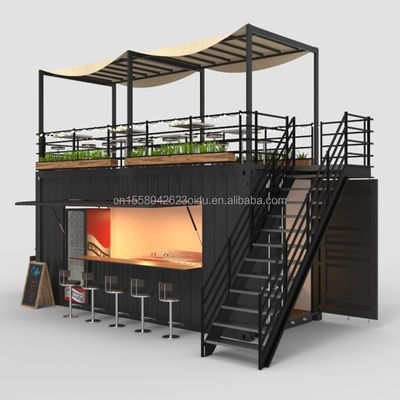 Entreprise hôtelière Style de design chinois 20 pieds maison de conteneurs de jardin multicolore pour la personnalisation