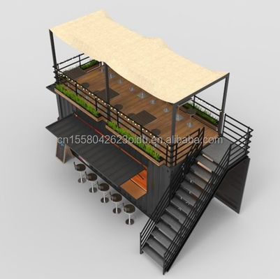 Entreprise hôtelière Style de design chinois 20 pieds maison de conteneurs de jardin multicolore pour la personnalisation