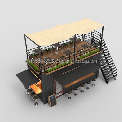 Entreprise hôtelière Style de design chinois 20 pieds maison de conteneurs de jardin multicolore pour la personnalisation
