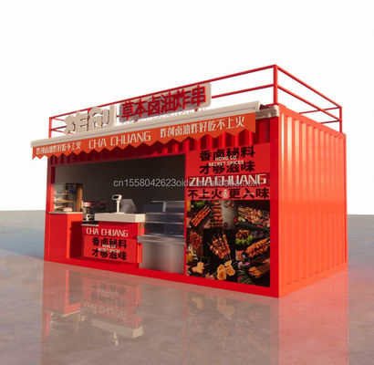 Container à emballage plat en bois de 20 pieds Bar mobile pour mur 50/75/100 mm Panneau sandwich ondulé et transport pratique