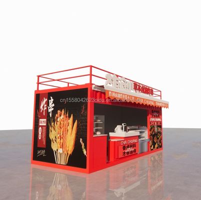 Container à emballage plat en bois de 20 pieds Bar mobile pour mur 50/75/100 mm Panneau sandwich ondulé et transport pratique