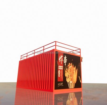 Container à emballage plat en bois de 20 pieds Bar mobile pour mur 50/75/100 mm Panneau sandwich ondulé et transport pratique