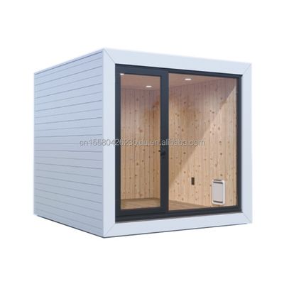 Hôtel maison de jardin en bois préfabriqué avec design moderne et tubes carrés en acier galvanisé structure principale EU10ft 20ft