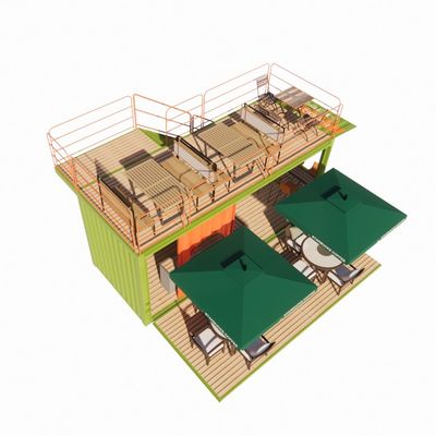 2023 Les maisons modulaires préfabriquées en extérieur les plus vendues Container cadre en acier galvanisé avec conteneur de pliage en acier galvanisé