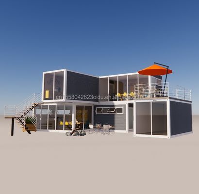 Hôtel Container pliable préfabriqué avec cadre en acier en acier galvanisé 180g
