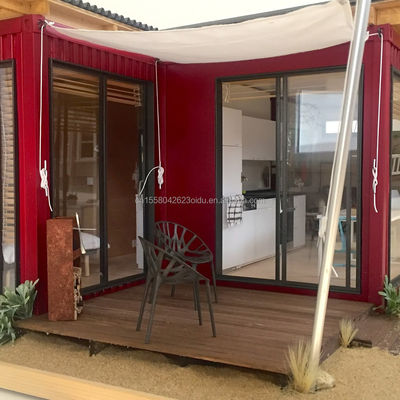 Deux/trois chambres à coucher Une salle de bains Tubes carrées en acier galvanisé Luxe Prefab Remplaçable Container maisons pour jardin famille