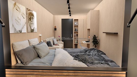 Deux/trois chambres à coucher Une salle de bains Tubes carrées en acier galvanisé Luxe Prefab Remplaçable Container maisons pour jardin famille