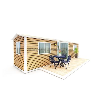 Maison familiale préfabriquée en bois avec 2 chambres 1 salle de bains 1 cuisine directement
