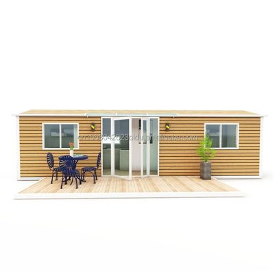 Maison familiale préfabriquée en bois avec 2 chambres 1 salle de bains 1 cuisine directement